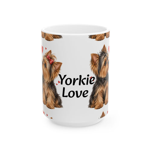 Yorkie Love Ceramic Mug – Yorkshire Terrier Dog Lover Coffee Cup