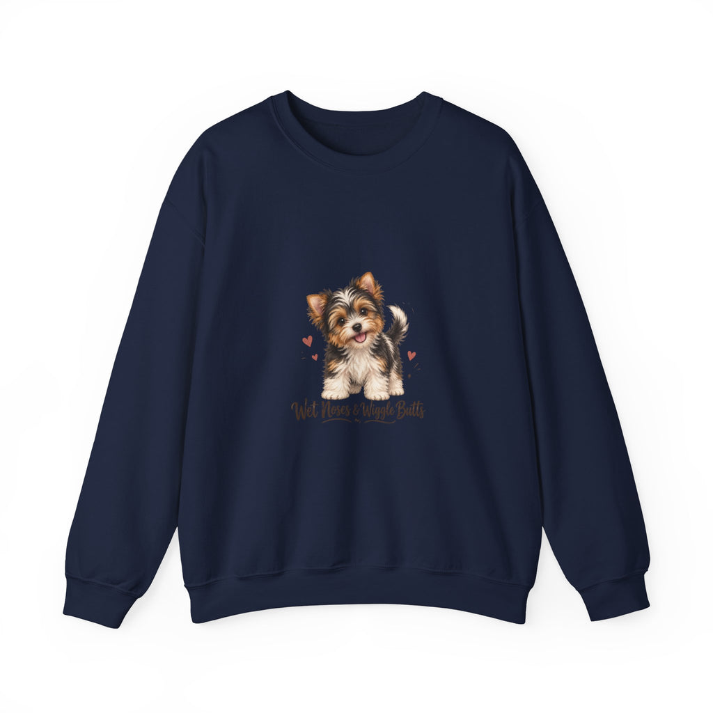 Yorkshire Terrier “Wet Noses & Wiggle Butts” Crew neck Sweatshirt