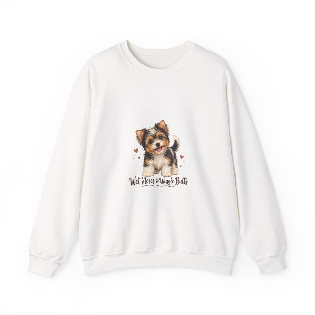 Yorkshire Terrier “Wet Noses & Wiggle Butts” Crew neck Sweatshirt