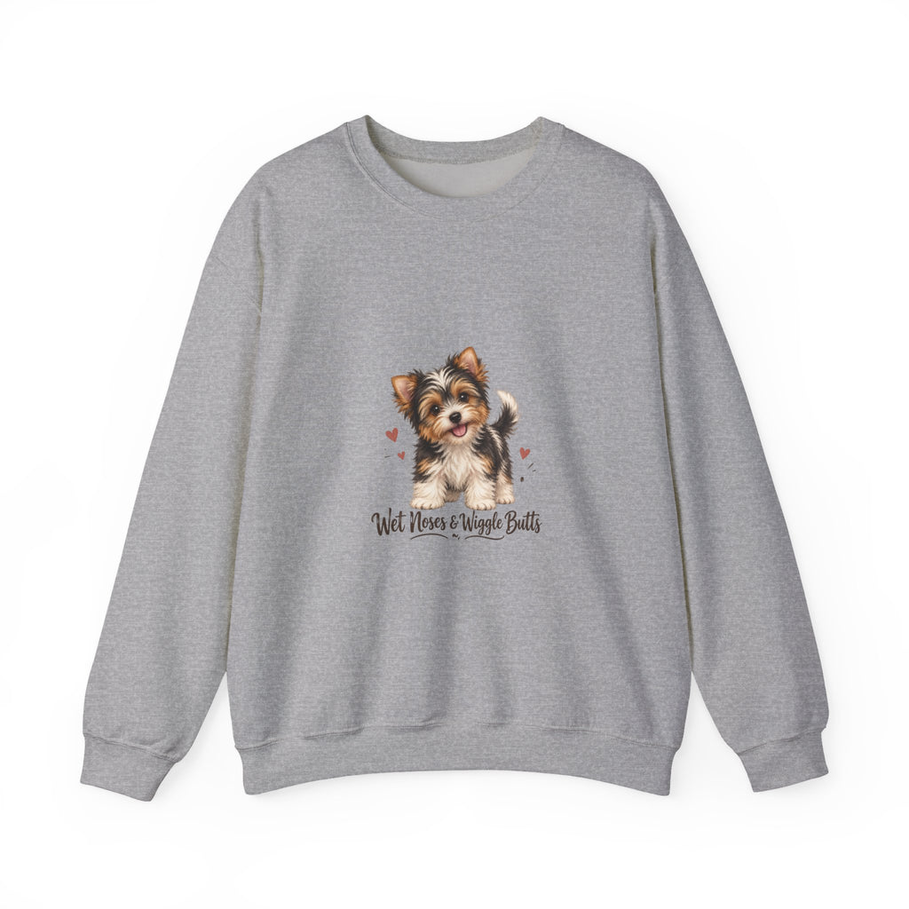 Yorkshire Terrier “Wet Noses & Wiggle Butts” Crew neck Sweatshirt