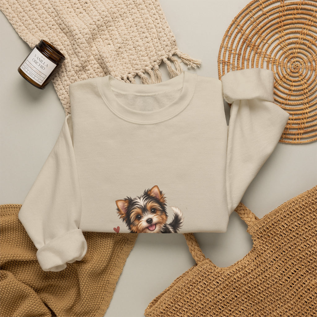 Yorkshire Terrier “Wet Noses & Wiggle Butts” Crew neck Sweatshirt